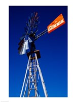 Framed Orange Climax Windmill Texas, USA