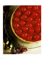 Framed Close-up of a cherry covered cheesecake