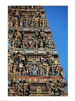 Framed Carvings on a temple, Sri Meenakshi Hindu Temple, Chennai, Tamil Nadu, India