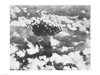 Framed High angle view of an atomic bomb explosion, Bikini Atoll, Marshall Islands, July 25, 1946