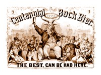 Framed Centenial Bock Beer