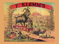 Framed F. Klems Bock Beer