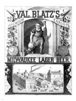 Framed Val Blatt's Lager Beer