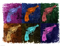 Framed Revolver - Pop Art