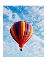 Framed hot air balloon in the sky, Albuquerque, New Mexico, USA