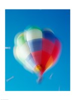 Framed Blur view of a hot air balloon in the sky, Albuquerque, New Mexico, USA