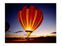 Framed Low angle view of a hot air balloon taking off, Albuquerque, New Mexico, USA