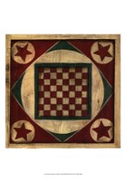 Framed Small Antique Checkers