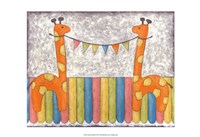 Framed Carnival Giraffes