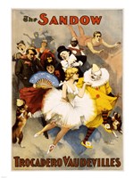 Framed Sandow Trocadero Vaudevilles, Performing Arts Poster, 1894