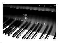 Framed Steinway & Sons, Piano Keys With Modern Logo