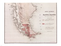 Framed Map of Argentina