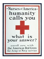 Framed Nurses of America Humanity Calls You Enroll now with the Red Cross