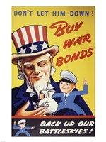 Framed Don't Let Him Down! Buy War Bonds