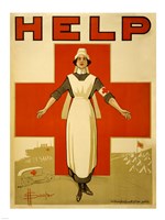Framed Help, Red Cross Nurse