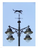 Framed Street Light Detail with Weathervane