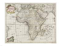 Framed Map of Africa 1745