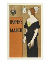 Framed Brooklyn Museum Poster for Harper's Magazine Edward Penfield