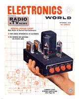 Framed Electronics World September, 1959