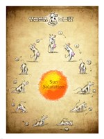 Framed Yoga Cow Sun Salutation