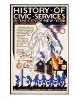 Framed History of Civic Services in the NYC Fire Department 1731