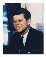 Framed John F. Kennedy, White House Color Photo Portrait