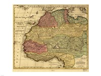 Framed Map of Africa 1742