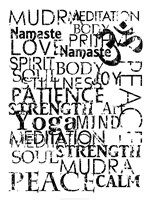 Framed Yoga Words