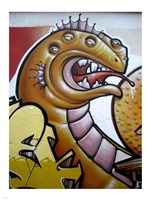 Framed Dinosaur Graffitti