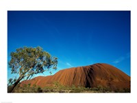 Framed Rock formation on a landscape, Ayers Rock, Uluru-Kata Tjuta National Park, Northern Territory, Australia