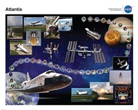 Framed Space Shuttle Atlantis Tribute Poster