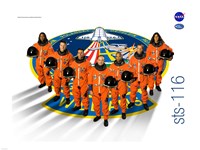 Framed STS 116 Mission Poster