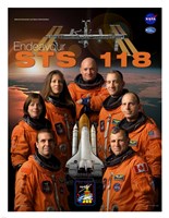 Framed STS 118 Mission Poster