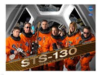 Framed STS130 Mission Poster