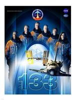 Framed STS 133 Mission Poster