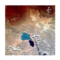 Framed Cerros Colorados Argentina from Space Taken by Atlantis