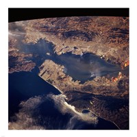 Framed San Francisco taken from space by shuttle columbia