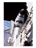 Framed STS104 Atlantis Docked ISS