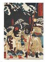 Framed Samurai Triptych (Right)