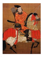 Framed Ashikaga Yoshihisa Samurai