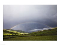 Framed England, Yorkshire, Yorkshire Dales, Rainbow over Swaledale