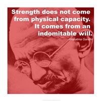 Framed Gandhi - Strength Quote