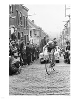 Framed Jaap Kersten in Geraardsbergen Tour de france 1961