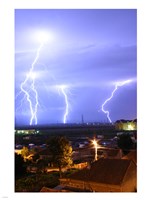 Framed Lightning over Oradea Romania