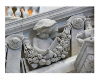 Framed Library of congress architecture detail child reading