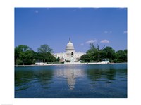 Framed Pond in front of the Capitol Building, Washington, D.C., USA