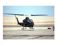 Framed AH-1 Cobra helicopter