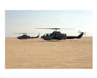 Framed AH-1W Super Cobras