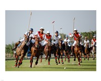 Framed Indonesia plays against Thailand in a round robin SEA Games 2007 Thailand Polo match