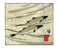 Framed Hiroshige III - Ayu zu